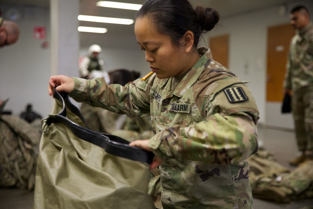 Virginia National Guard Soldiers receive Finnish gear and briefings during Arctic Forge 25