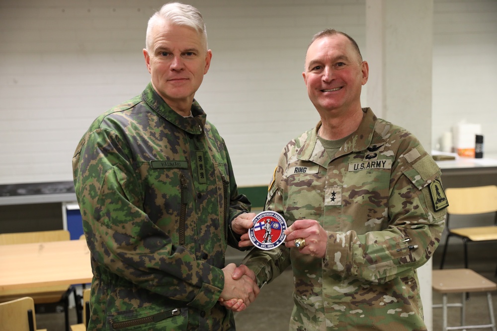 Senator, Adjutant General of VA visit VaARNG troops in Finland for Arctic Forge 25