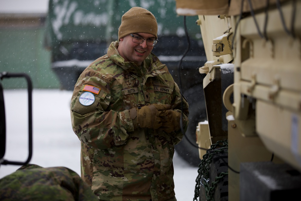 VaARNG Soldiers prepare vehicles for extreme winter weather in Finland for Arctic Forge 25