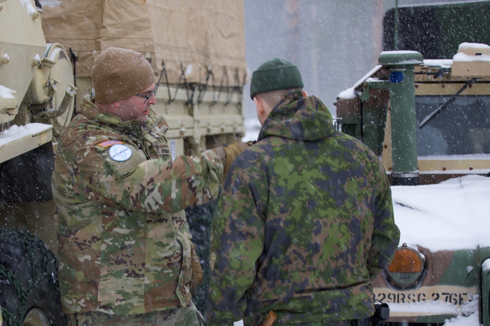 VaARNG Soldiers prepare vehicles for extreme winter weather in Finland for Arctic Forge 25