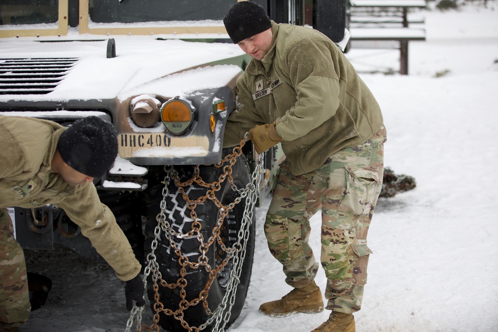 VaARNG Soldiers prepare vehicles for extreme winter weather in Finland for Arctic Forge 25