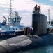 The Virginia-class fast-attack submarine USS Minnesota (SSN 783) arrives at HMAS Stirling, Western Australia, Australia