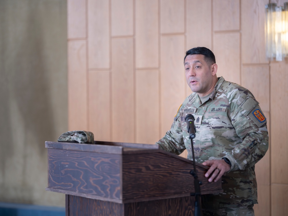 Arguello Promoted to Command Sgt. Maj. in Family-Focused Ceremony at Sembach Barracks