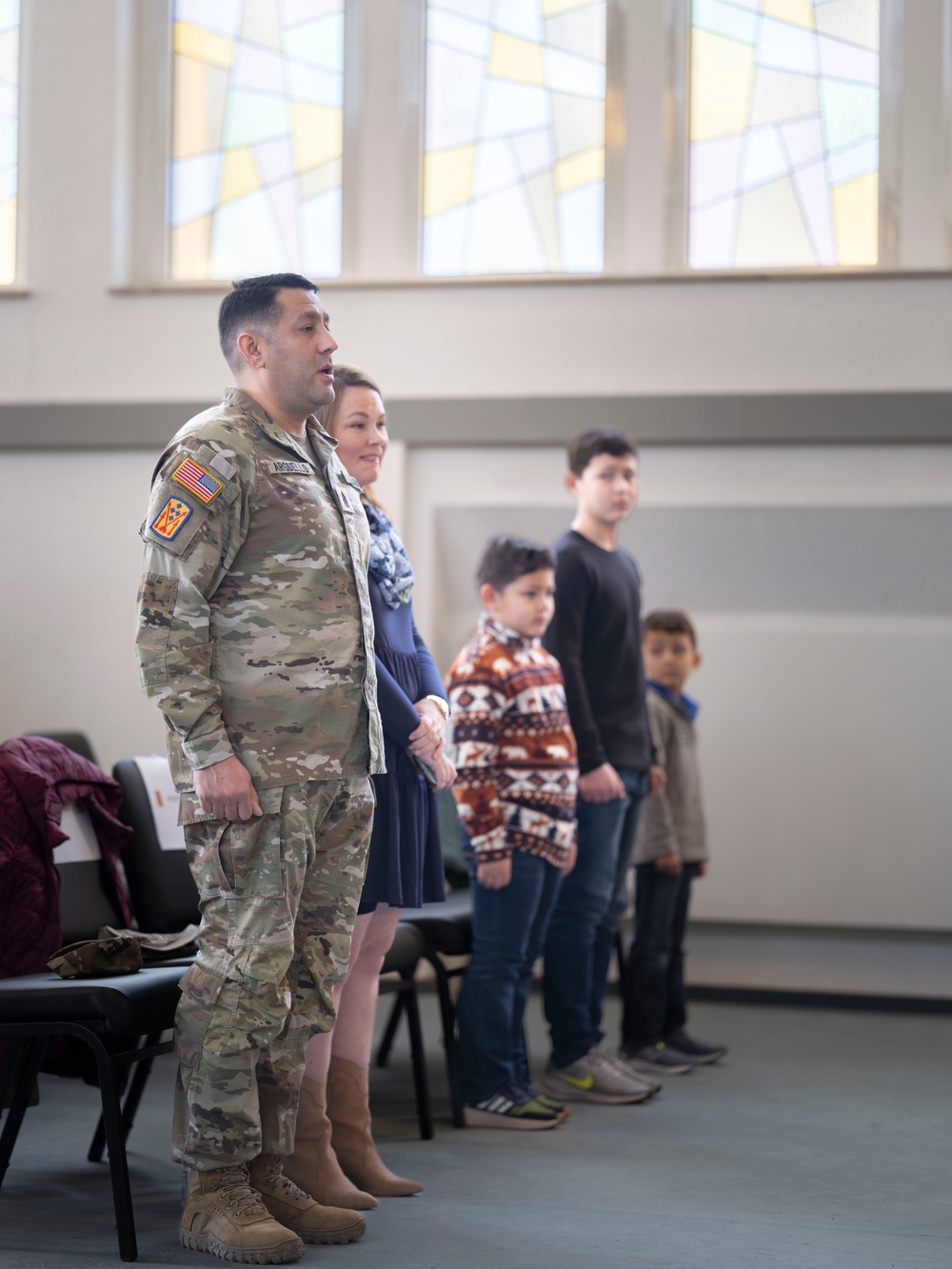 Arguello Promoted to Command Sgt. Maj. in Family-Focused Ceremony at Sembach Barracks