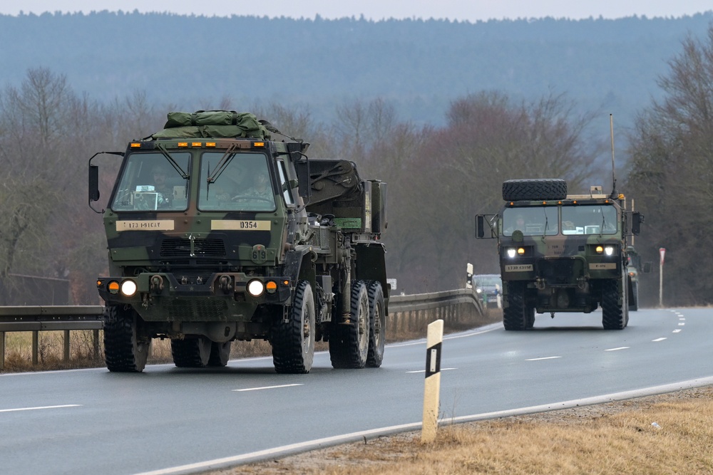 173rd Airborne Brigade convoy