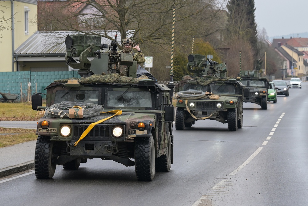 173rd Airborne Brigade convoy