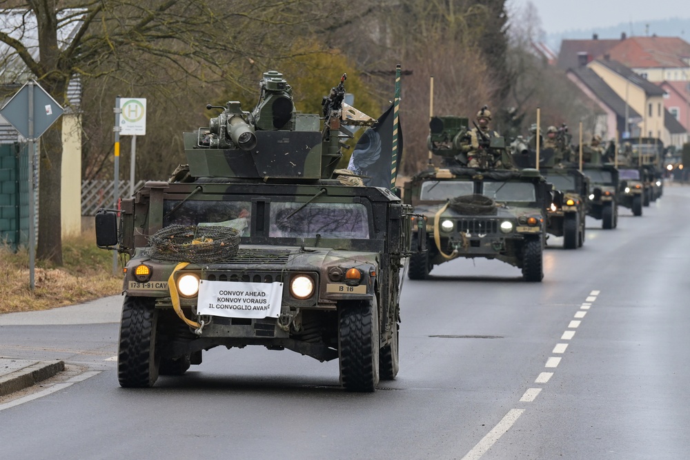 173rd Airborne Brigade convoy