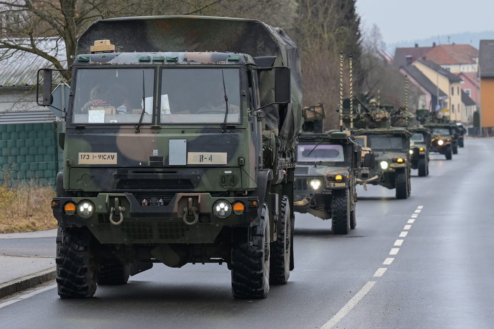 173rd Airborne Brigade convoy