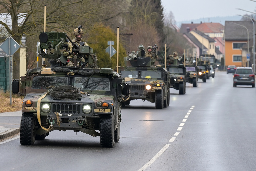 173rd Airborne Brigade convoy