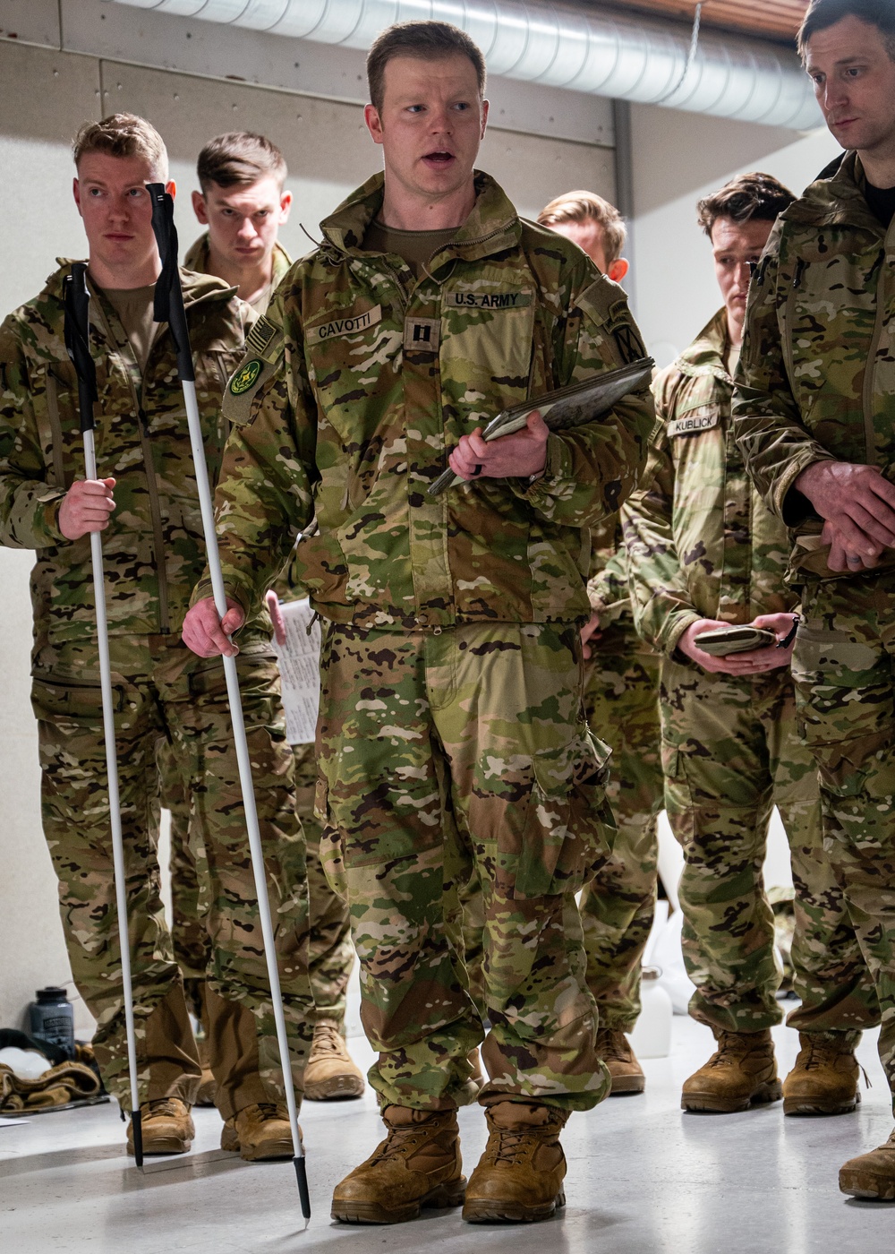 10th Mountain, 11th Airborne Division, Canadian and Finnish Soldiers Hold a Rehearsal of Concept Brief for Arctic Forge 25