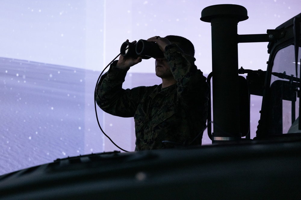 U.S. Marines Attending an EHIT Course Take On Combat Convoy Simulator