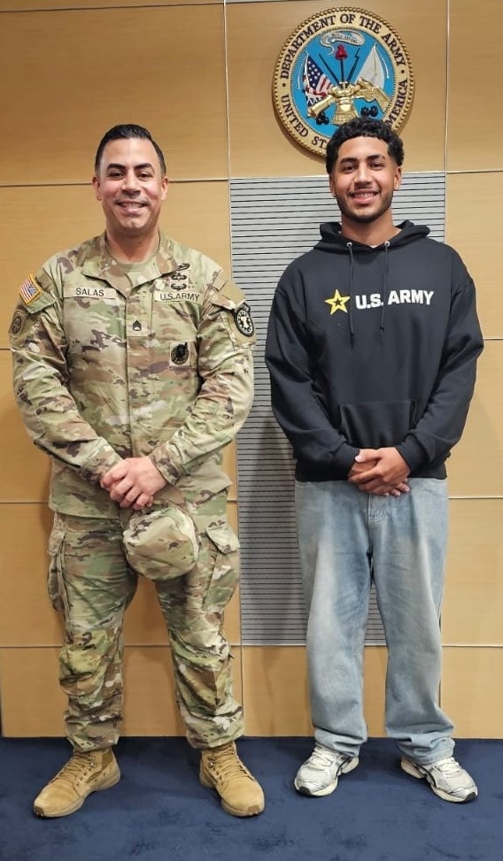 Staff Sgt. Salas and his son, Ecktor Salas