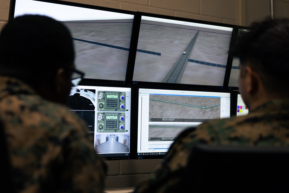 U.S. Marines Attending an EHIT Course Take On Combat Convoy Simulator