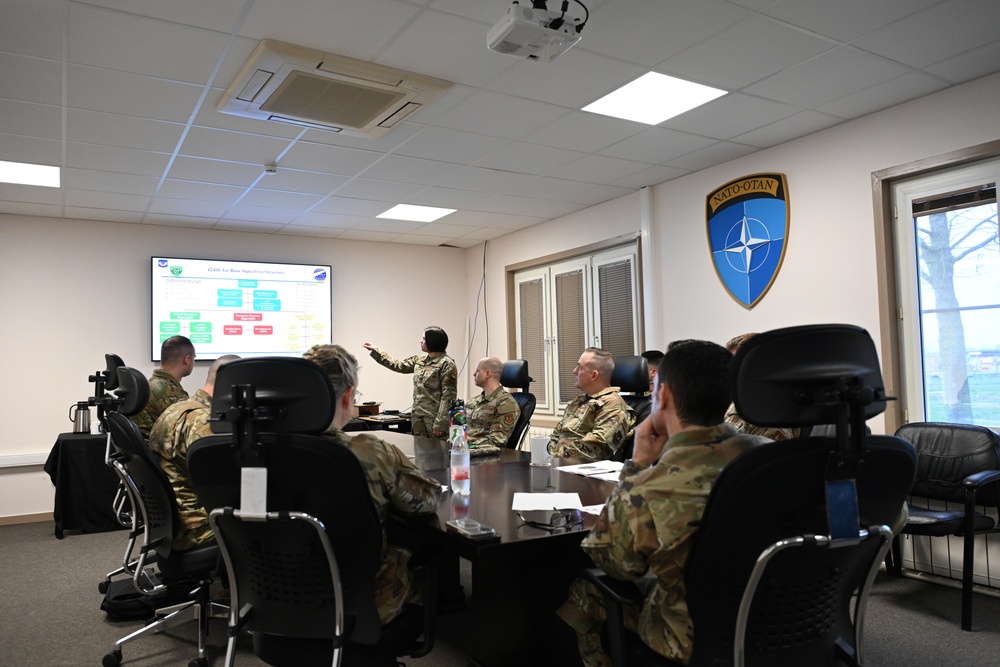 Third Air Force Leadership immersion visit to the 424th Air Base Squadron in Belgium