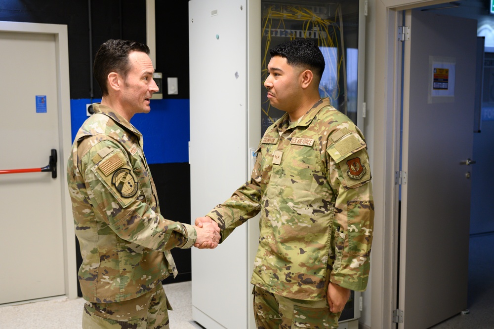 Third Air Force Leadership immersion visit to the 424th Air Base Squadron in Belgium