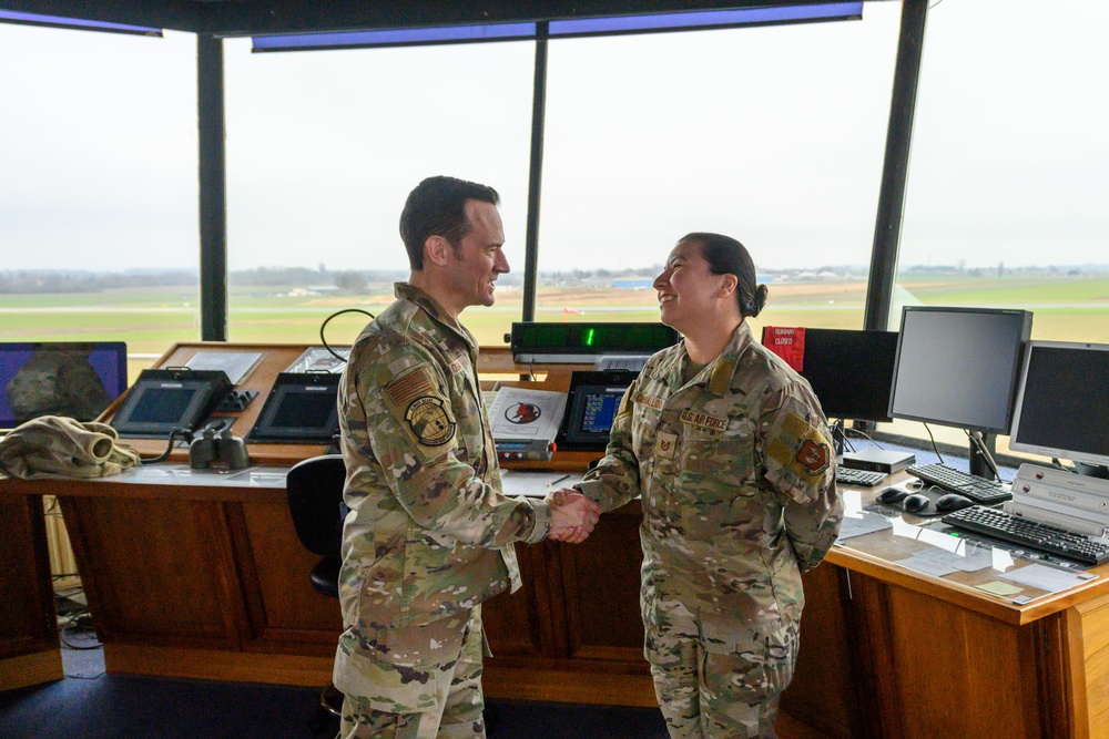 Third Air Force Leadership immersion visit to the 424th Air Base Squadron in Belgium