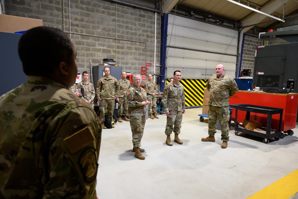 Third Air Force Leadership immersion visit to the 424th Air Base Squadron in Belgium