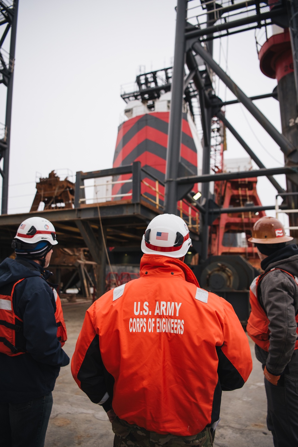 Baltimore District leadership visits DV Avalon during Baltimore Harbor and channels maintenance dredging