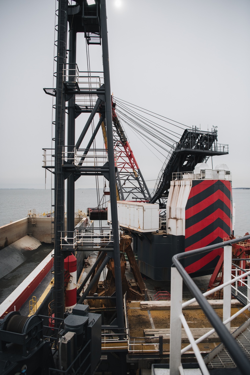 Baltimore District leadership visits DV Avalon during Baltimore Harbor and channels maintenance dredging