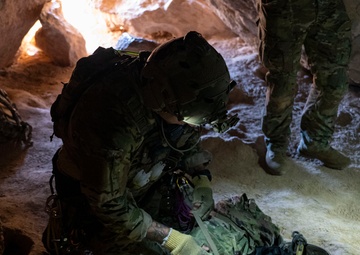 DM’s Special Warfare Airmen conduct a cave search and rescue exercise