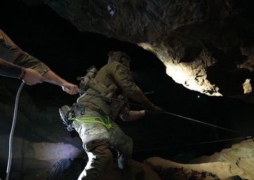 DM’s Special Warfare Airmen conduct a cave search and rescue exercise