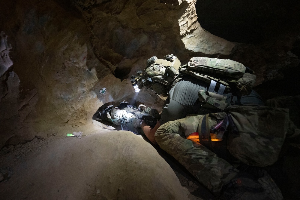 DM’s Special Warfare Airmen conduct a cave search and rescue exercise