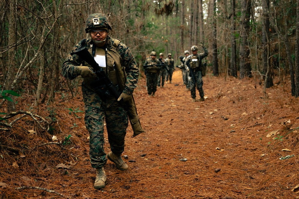 U.S. Marines Attending an EHIT Course Conduct Patrol Evaluations