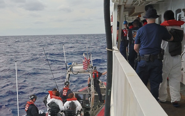Coast Guard Cutter Vigorous returns home after 46-day alien interdiction operations, maritime border security patrol