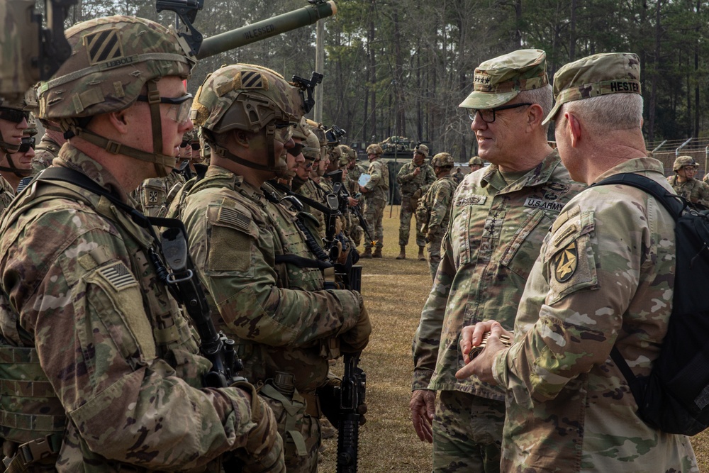 General James Rainey visits Fort Stewart