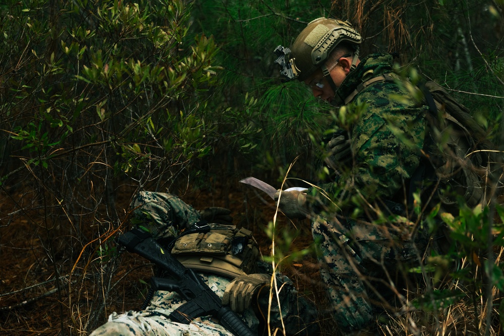 U.S. Marines Attending an EHIT Course Conduct Patrol Evaluations