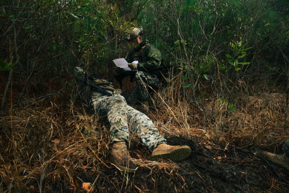 U.S. Marines Attending an EHIT Course Conduct Patrol Evaluations