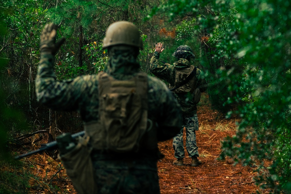 U.S. Marines Attending an EHIT Course Conduct Patrol Evaluations