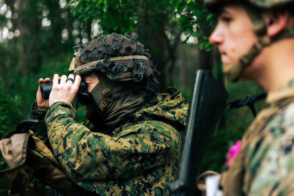 U.S. Marines Attending an EHIT Course Conduct Patrol Evaluations