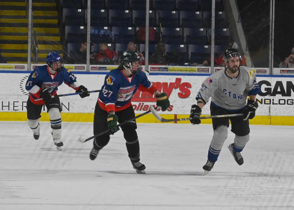 104th Fighter Wing hockey team competes in Battle of the Bases with rival 103rd Airlift Wing