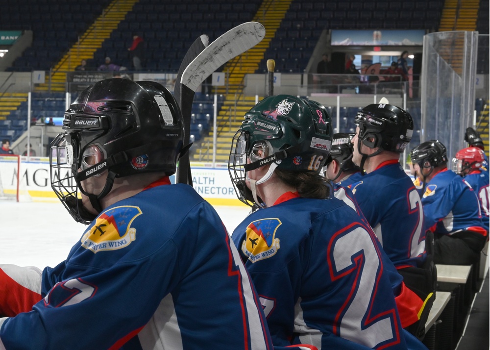 104th Fighter Wing hockey team competes in Battle of the Bases with rival 103rd Airlift Wing