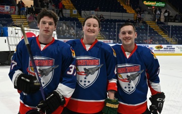 104th Fighter Wing hockey team competes in Battle of the Bases with rival 103rd Airlift Wing