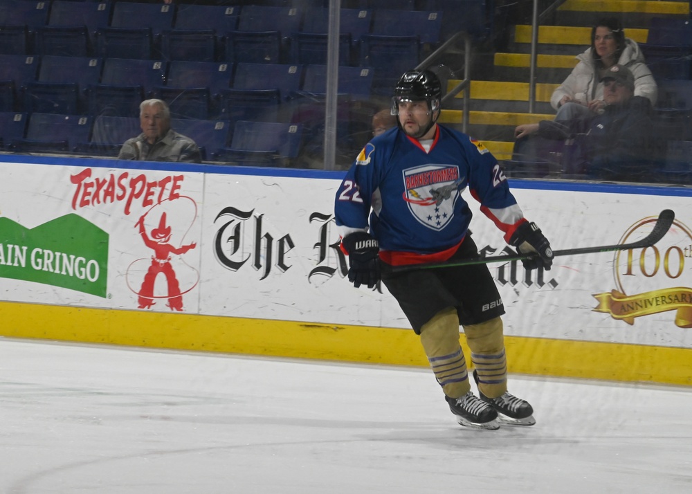 104th Fighter Wing hockey team competes in Battle of the Bases with rival 103rd Airlift Wing