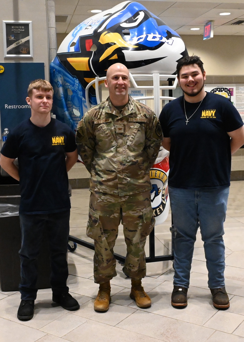 104th Fighter Wing participates in Military Appreciation Night hosted by the AHL Springfield Thunderbirds