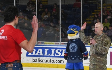 104th Fighter Wing participates in Military Appreciation Night hosted by the AHL Springfield Thunderbirds