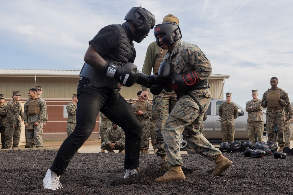 Professional mixed martial arts fighter Impa Kasanganay visits 2nd Low Altitude Air Defense Battalion