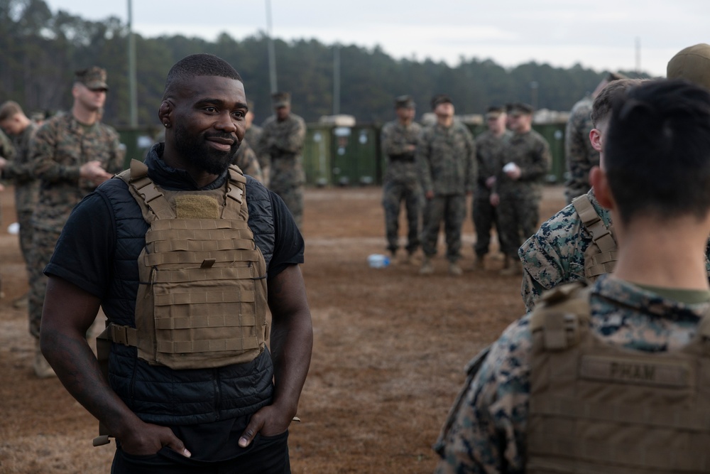 Professional mixed martial arts fighter Impa Kasanganay visits 2nd Low Altitude Air Defense Battalion