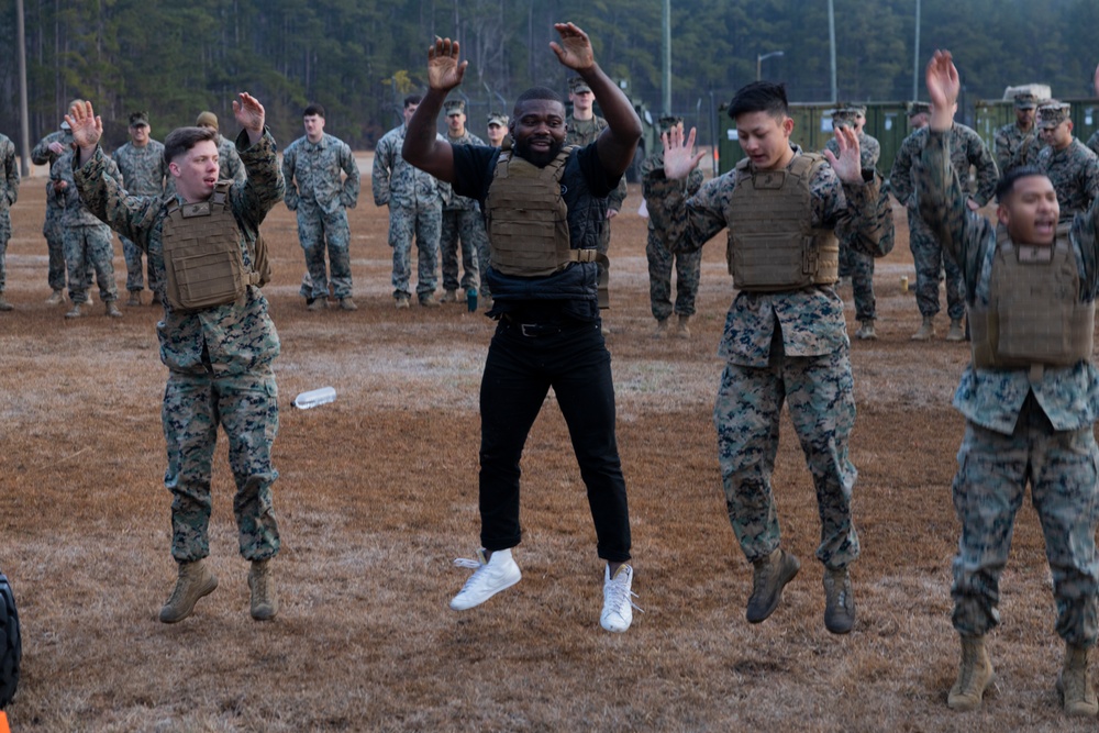 Professional mixed martial arts fighter Impa Kasanganay visits 2nd Low Altitude Air Defense Battalion