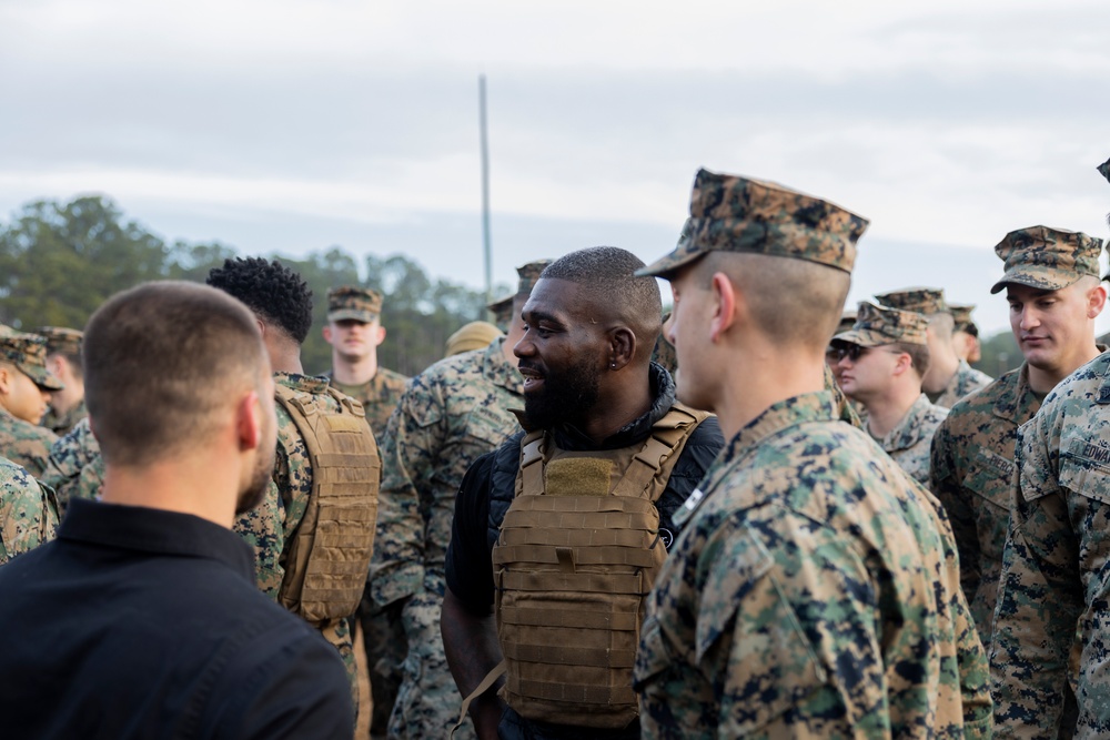 Professional mixed martial arts fighter Impa Kasanganay visits 2nd Low Altitude Air Defense Battalion