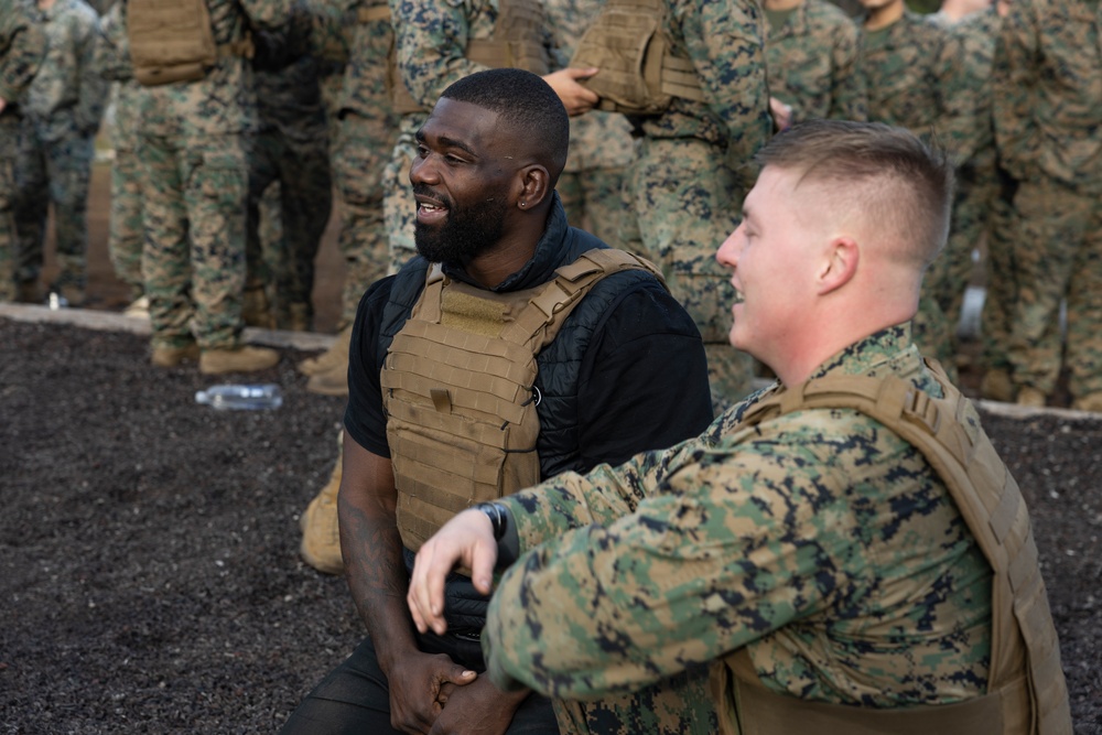 Professional mixed martial arts fighter Impa Kasanganay visits 2nd Low Altitude Air Defense Battalion