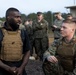 Professional mixed martial arts fighter Impa Kasanganay visits Marines from 2nd Low Altitude Air Defense Battalion