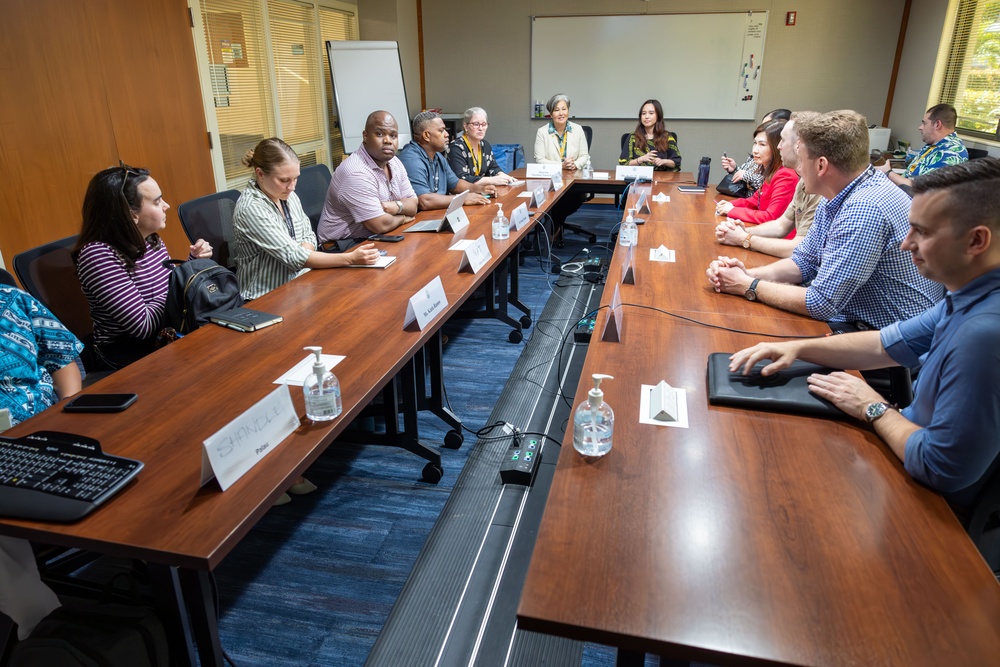 Keely Thompson, Senior Legislative Assistant, to Hawaii Rep. Ed Case, meets with Fellows of the Daniel K. Inouye Asia-Pacific Center