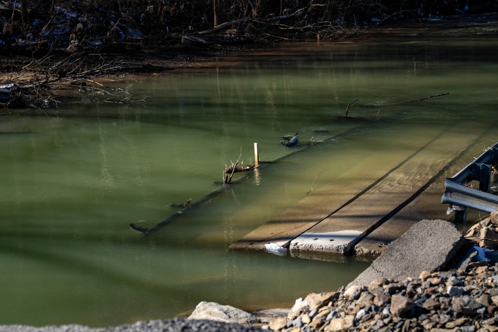 Damaged Bridge After Kentucky Flooding