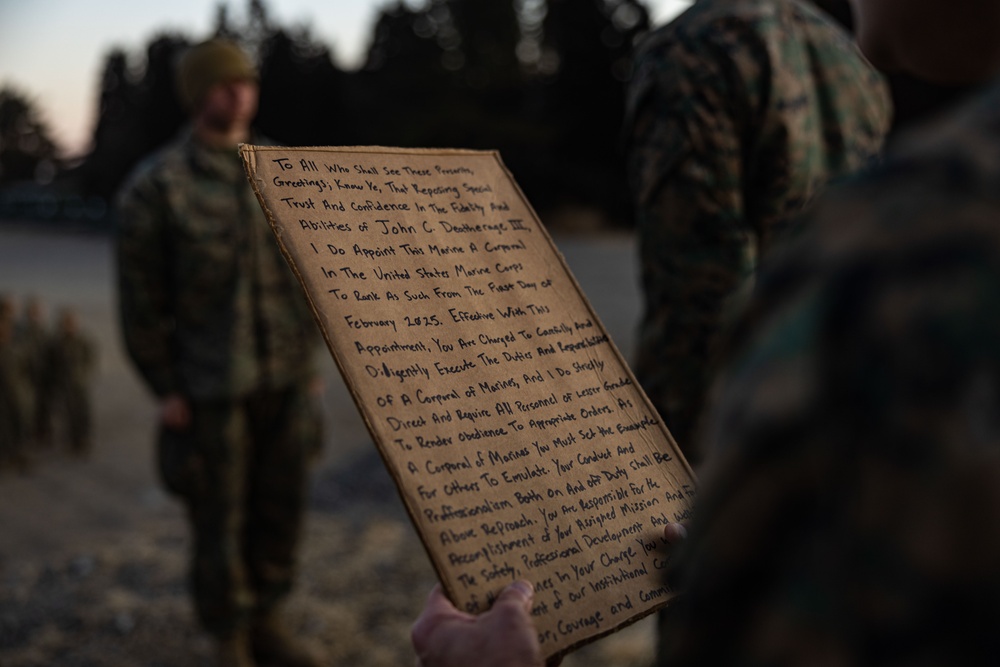 ARTP 24.4| 3/12 Marine Joins the Noncommissioned Officer Ranks