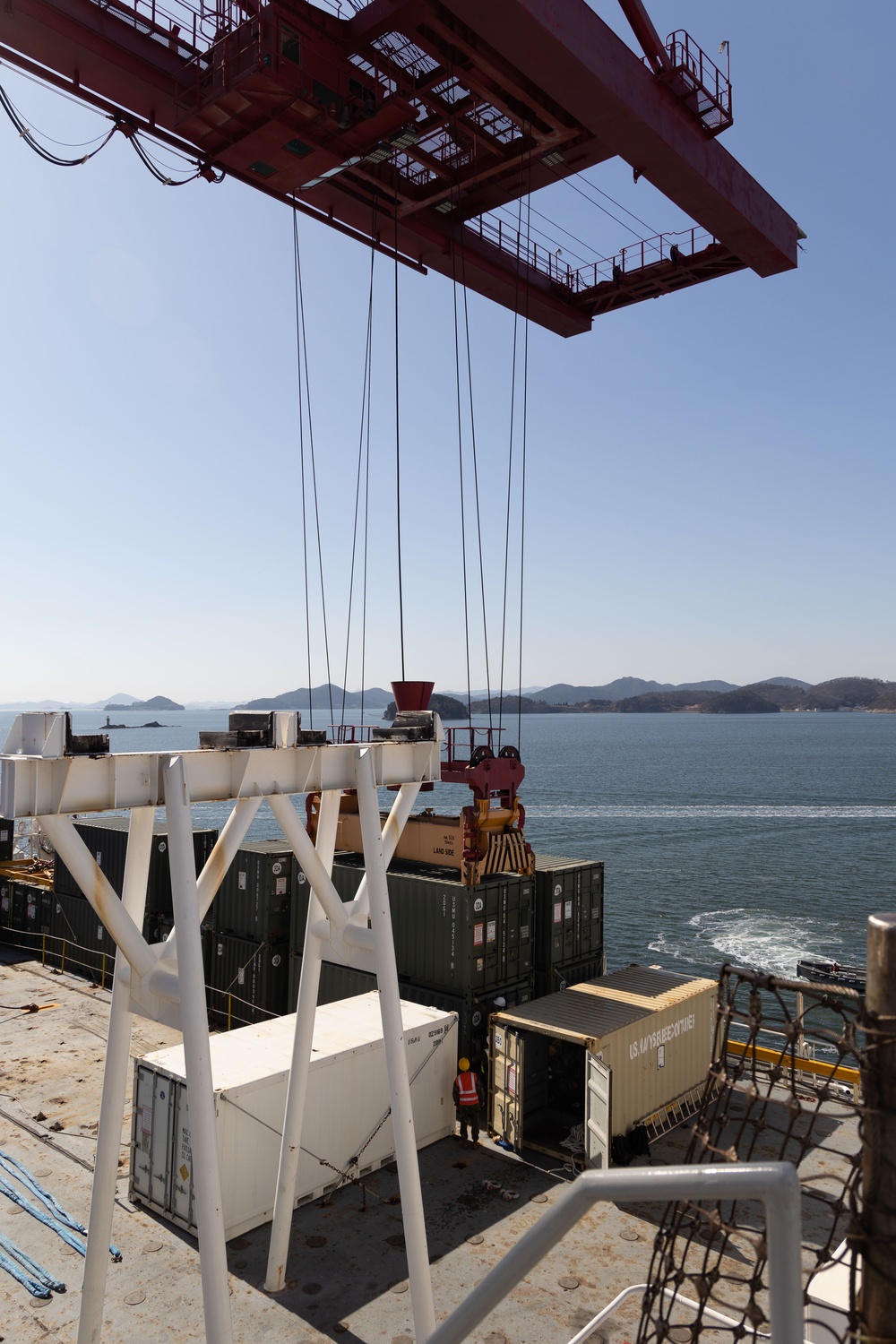 3rd MLG and ROK POG Coordinate Container Movements at Chinhae Port