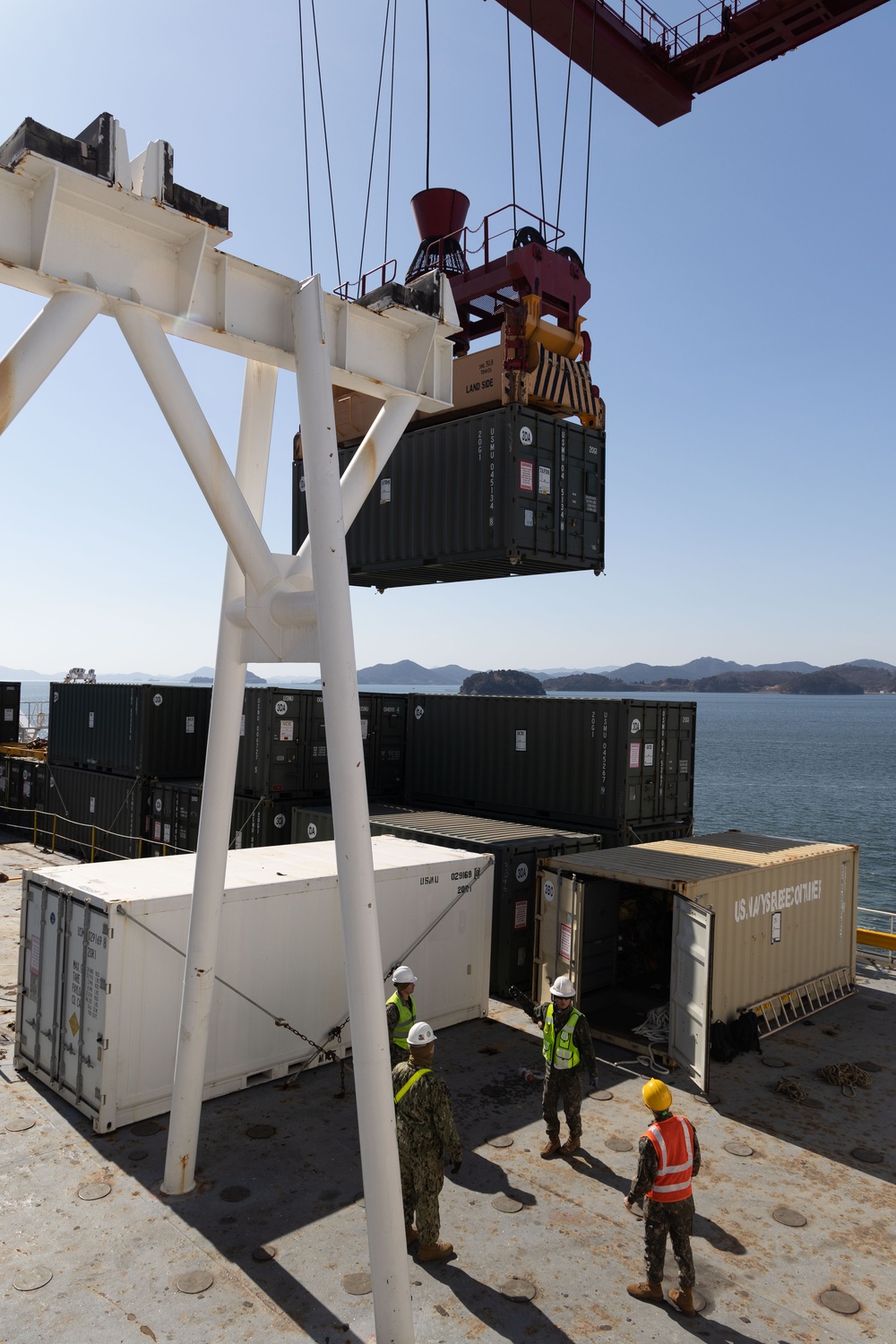 3rd MLG and ROK POG Coordinate Container Movements at Chinhae Port